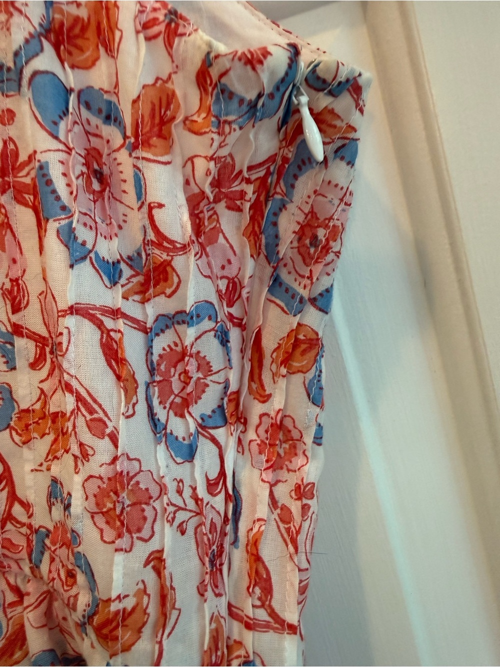 Vineyard Vines Pink & Blue floral Cotton dress with side zip - Picture 4 of 6